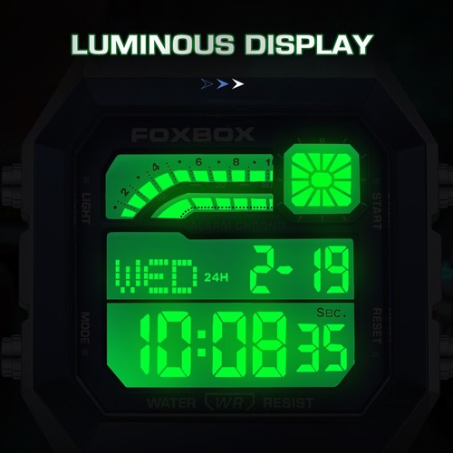 Men Watch Stainless Steel LED Digital Date Week Waterproof Casual Men Wristwatch - Picture 6 of 9