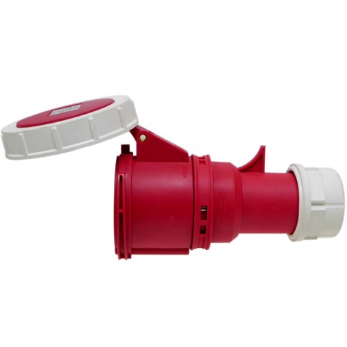 32A 4 Pin Waterproof IP67 Plug & Coupler socket 415V 32 Amp 3P+E Red FAST FIT - Picture 11 of 12