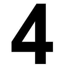 Chiffre adhésive "4"