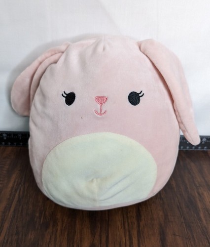 SQUISHMALLOW Bop the Bunny Rabbit Eyes Open Pink Plush Stuffed Animal 8in Easter