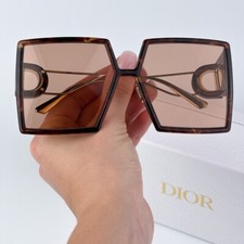 Dior Women Sunglasses Havana Brown Square 30MONTAIGNE SU CD40030U 53Y 26L0 NEW