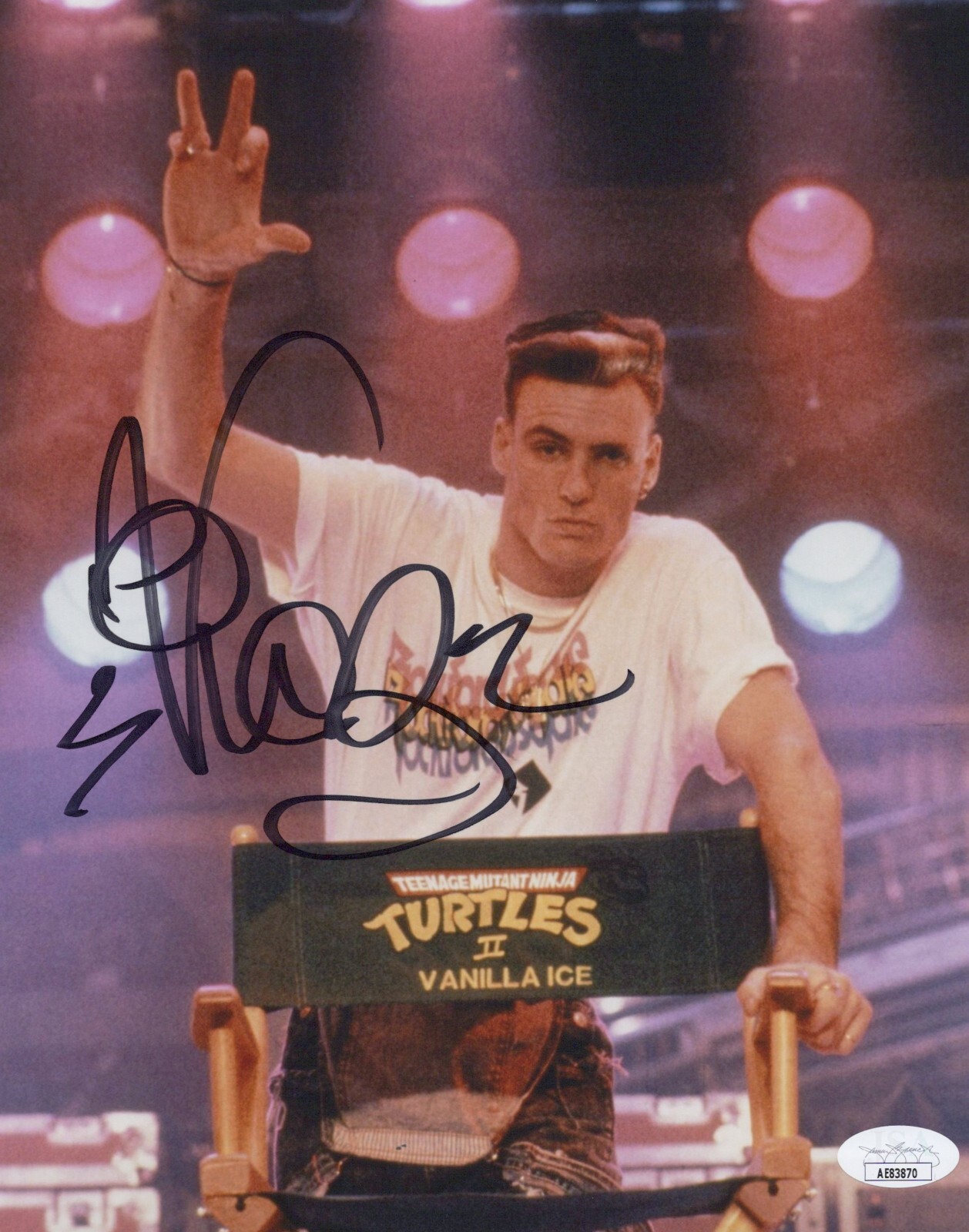 Vanilla Ice Autographed Signed TMNT- aka Rob Van Winkle 8x10 photo JSA COA 