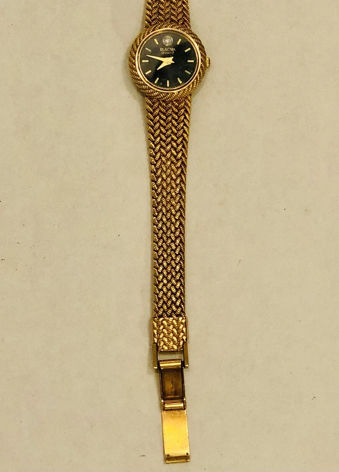 Reloj Bulova vintage para dama con mvmt alemán ~ 51092J88Y ~ Nuevo🔋✅ ~ Acento diamante ~ Bonito Foto 4 de 4