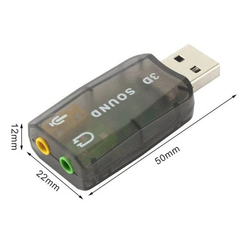 USB MINI Soundkarte 5.1 extern Virtual 3D Surround Computer, Notebook,Tablet, PC - Bild 4 von 4