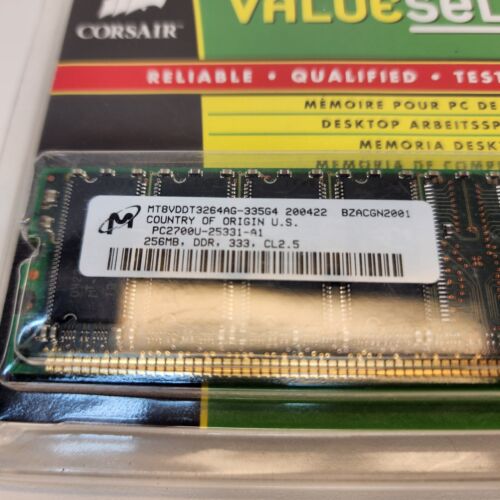 New Corsair Value Select Note book Memory 512MB DDR1 400MHz PC3200 - Picture 3 of 4