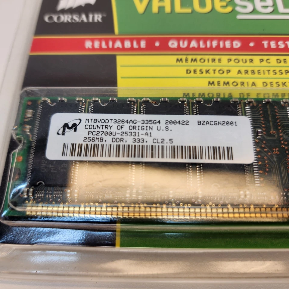 New Corsair Value Select Note book Memory 512MB DDR1 400MHz PC3200  - Image 3 of 4