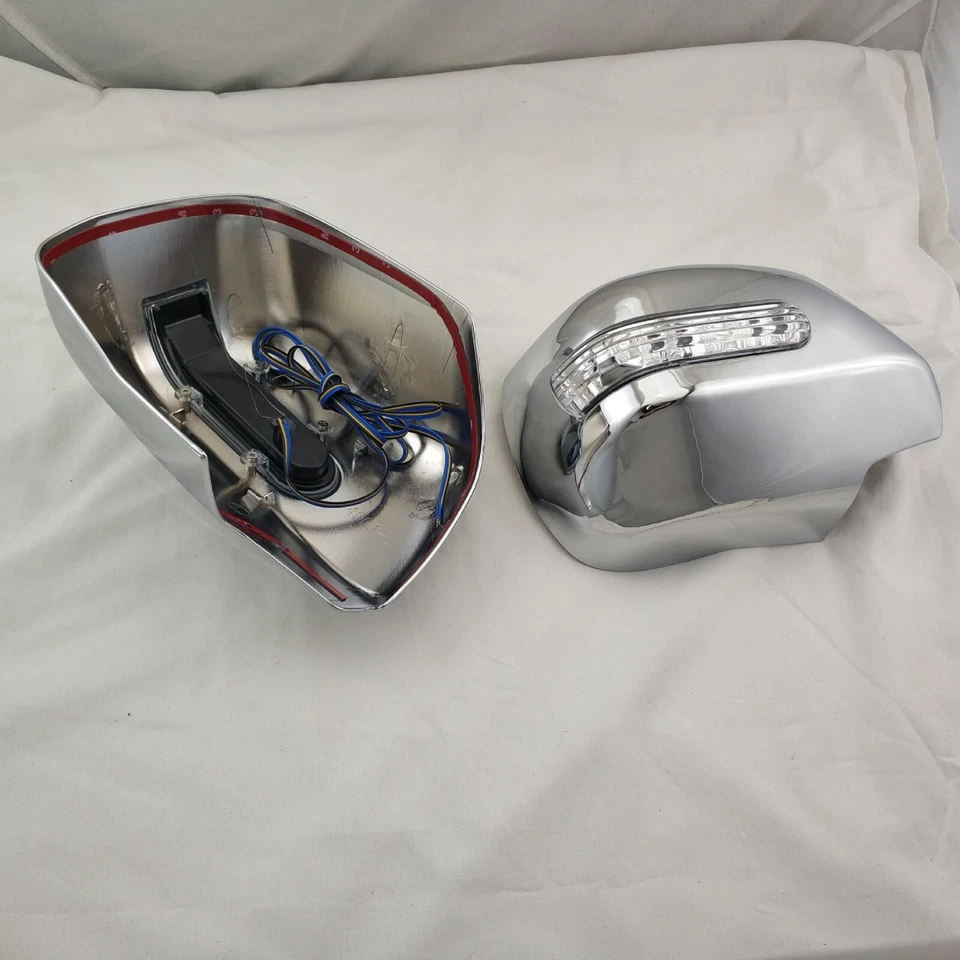 Tapa lateral del espejo retrovisor con luz LED cromada para Toyota Highlander 01-07 Foto 4 de 4