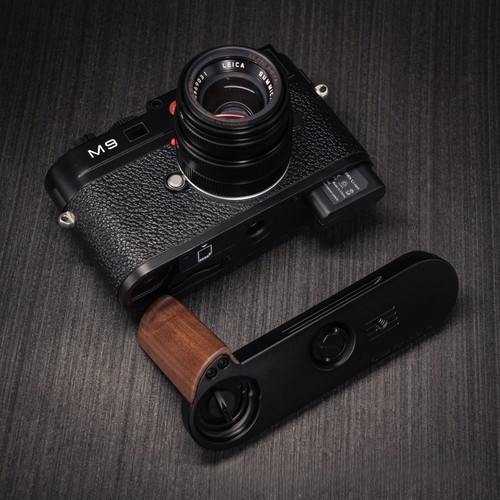 Wood L Handle Grip + Aluminum Baseplate For Leica M8 M9 M8.2 MM Me220 Camera - Picture 6 of 51