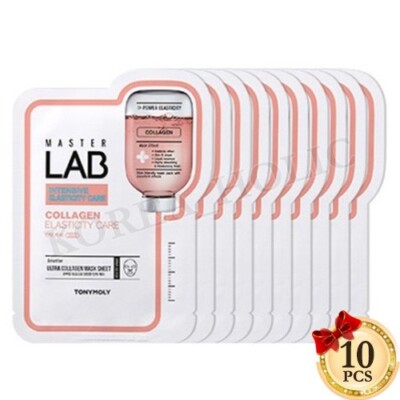 TONYMOLY Master Lab Mask Sheet 19g 10pcs Collagen Elasticity Facial Mask Sheets