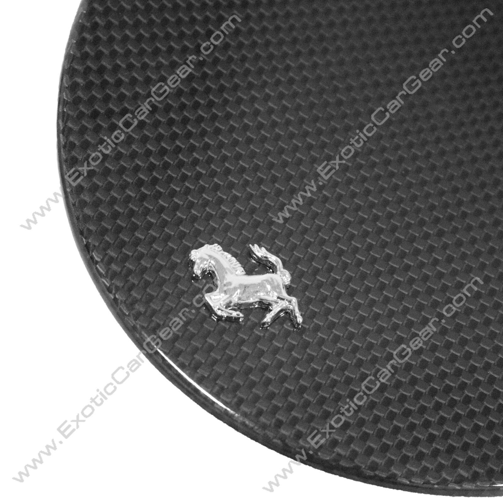 Ferrari 812 Carbon Fiber Fuel Door With Chrome Cavallino