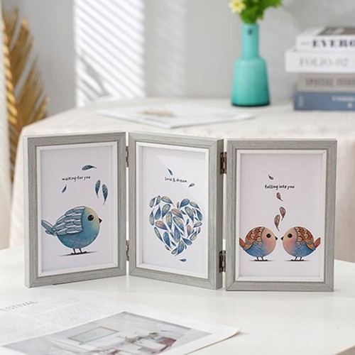 Double/Triple Foldable Hinge Photo Frame Desktop Decoration - Picture 9 of 40