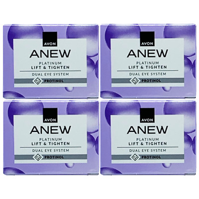 4x Avon Anew Platinum Clinical Lift & Tighten Dual Eye System Protinol 0.68oz