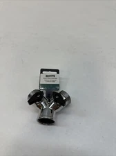 2-way Y Shut-off Metal Hose Connector | Melnor Faucet Splitter Garden Threaded