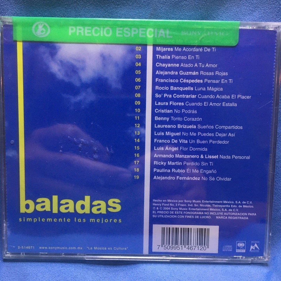 Baladas Simplemente Las Mejore CD New | eBay