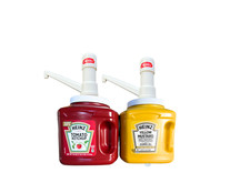 Heinz Tomato Ketchup and Yellow Mustard Kosher Ketchup Jug with 1 oz Pumps