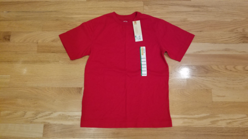 Maglietta Cherokee ragazzo maniche corte collo rosso M 8/10 100% cotone - Foto 1 di 4