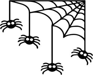 Halloween Spooky Spider Web Vinyl Decal Sticker Car Window Decoration