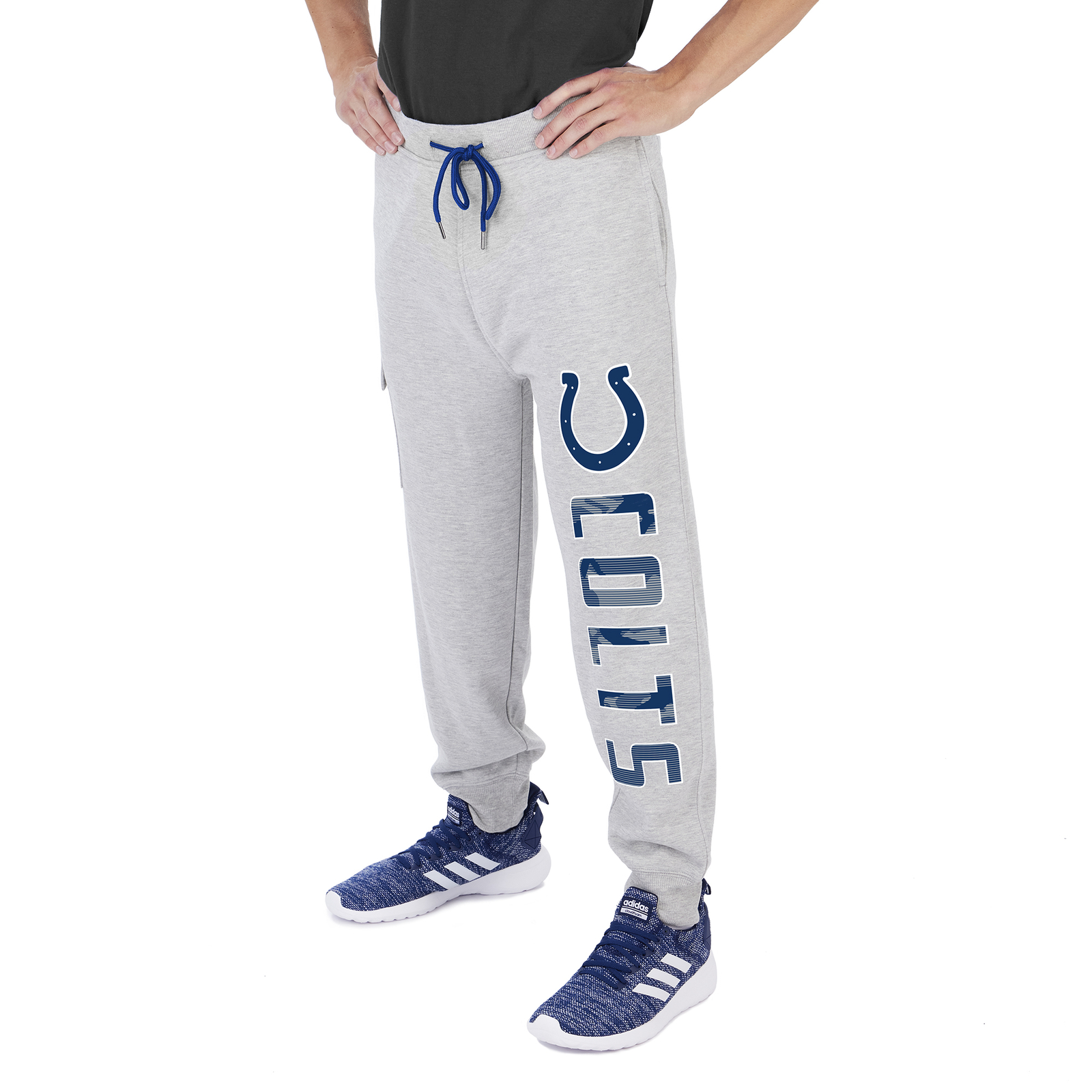 Мужские спортивные брюки-карго NFL Indianapolis Colts Heather серого цвета от Zubaz