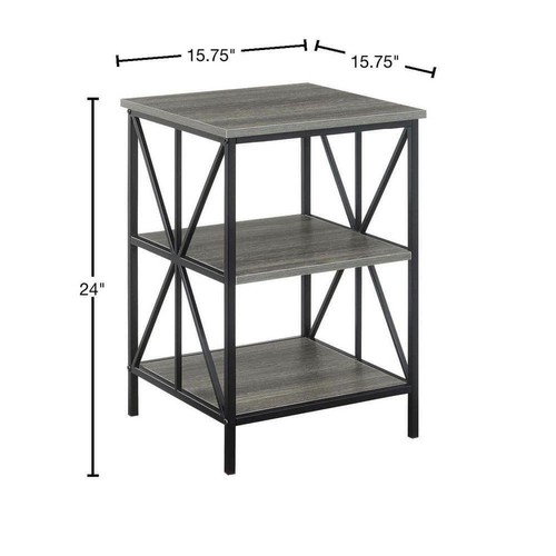 Convenience Concepts End Table 15.75"x15.75"x24" Indoor Multi-Colored w/ Shelves - Picture 3 of 6