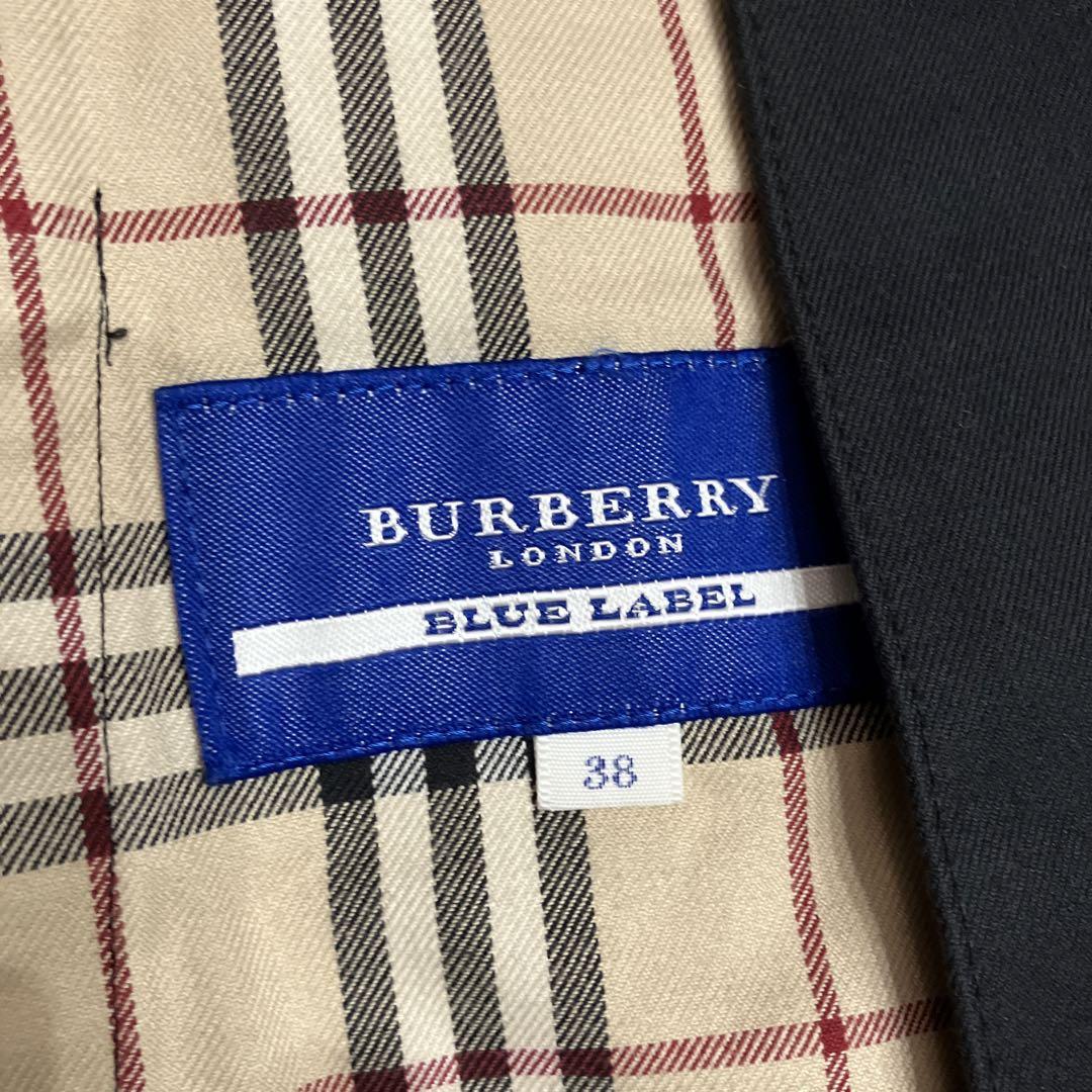 Burberry London Blue Label Pea Coat Long Sleeves Cotton Size 38 For Women thumbnail 7