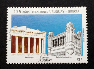 Uruguay 2010 Diplomatic Relations Between Uruguay and Greece Sc#2302 CV$5 MNG