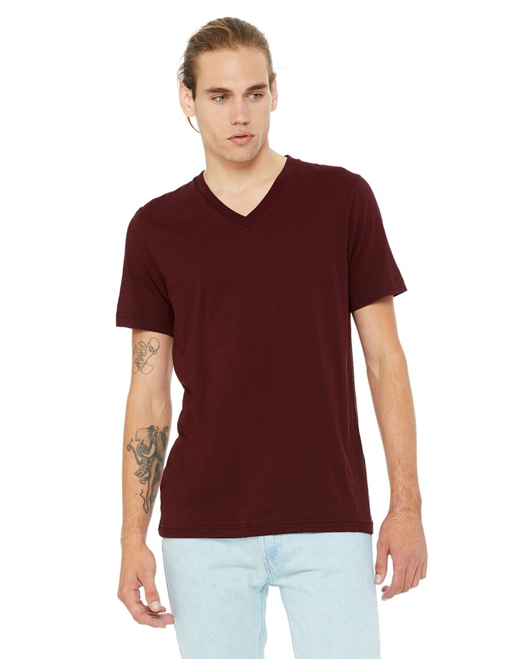 Bella + Canvas Unisex Jersey Short Sleeve V-Neck T-Shirt 3005 Retail ...