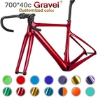 AIRWOLF 700*40C Carbon Fiber Gravel Frame Cyclocross Road Bicycle Customized