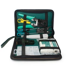 10 in 1 CAT5 Network Wire Crimper Cable Tester RJ45 RJ11 Wire Stripper Tool Kit