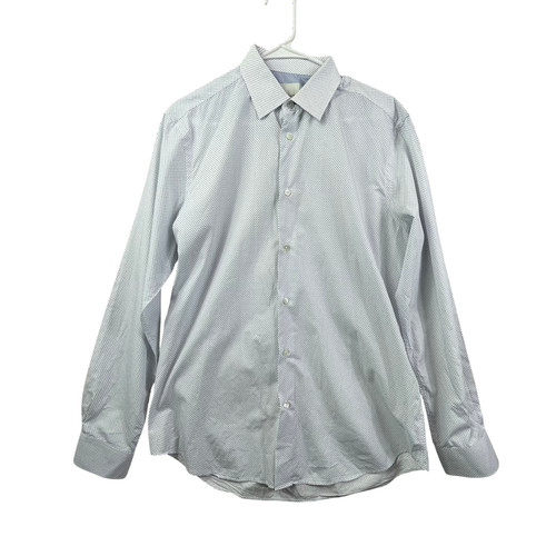 Paul Smith Button Front Shirt 16 Mens Long Sleeve Print