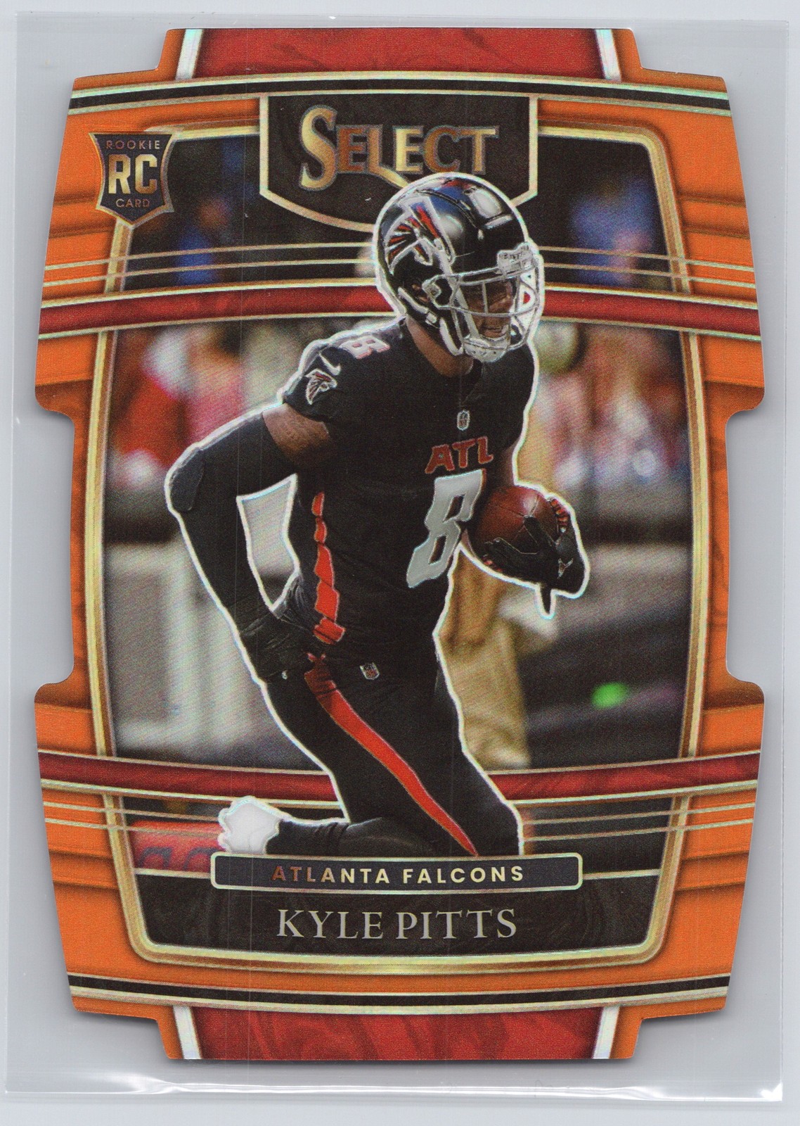 2021 Panini Select #46 Kyle Pitts Orange Prizm Die Cut #/249