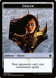Emblem - Narset Transcendent Dragons of Tarkir Token