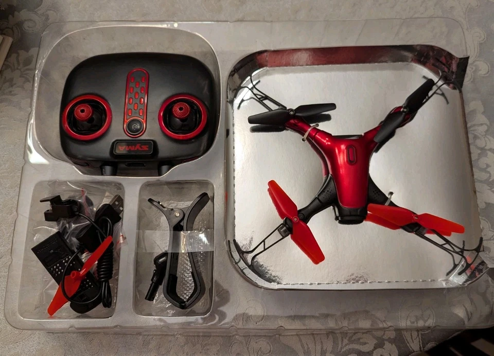 SYMA Sky Phantom FPV Drone 4 CH Remote Control Drone RED, Phone Not Included - Image 2 of 4
