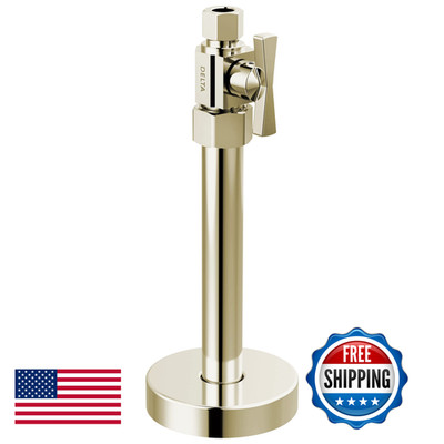 Delta Faucet 1/2 X 3/8 Straight Supply Stop Valve Traditional Handle Polished