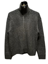 Uniqlo JW Anderson Souffle Yarn Ribbed Zip Sweater Gray S/M