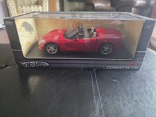 Hot Wheels 1:18 Scale RED CORVETTE C6 Model Car 2004 Mattel Metal NIB SEALED
