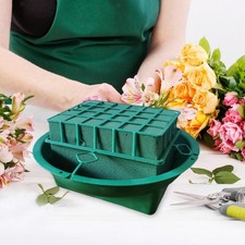 Floral Foam Base with Bowl, Table Ornament, Foam Block, Flower Arrangement Set