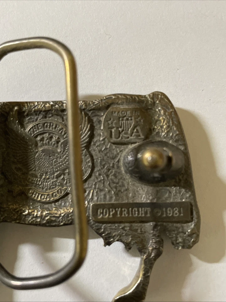 Hebilla de cinturón de vaca lechera H499 1981 placa de plata/joyeros bronce Foto 4 de 4