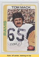 1978 Topps Tom Mack #80 HOF READ 0l2
