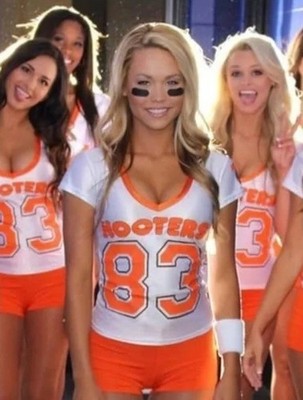 NEW!  SEXY (S) HOOTERS GIRLS 83 FOOTBALL JERSEY SMALL UNIFORM TOP 
