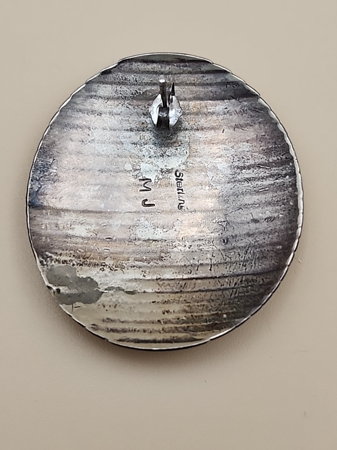 Native American Solid Sterling Silver Ridged Earr… - image 8