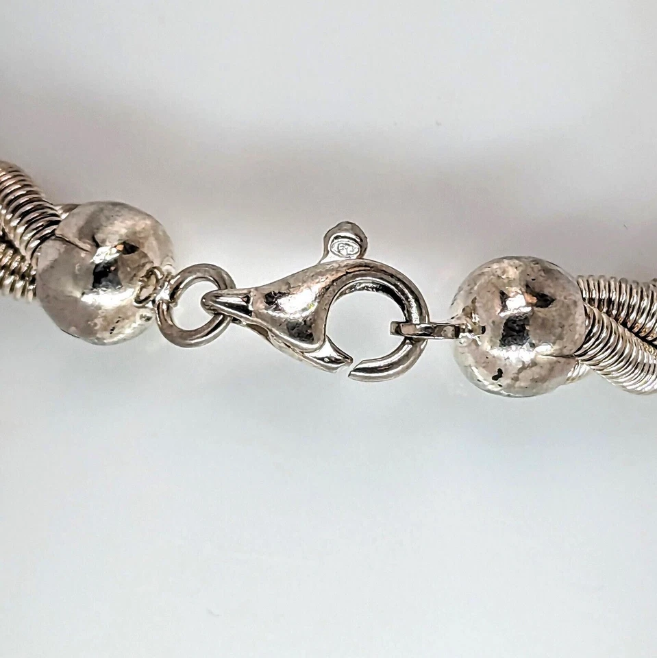 Pulsera Point 800 Plata Fina 7.5" Largo - Flexible Foto 4 de 4