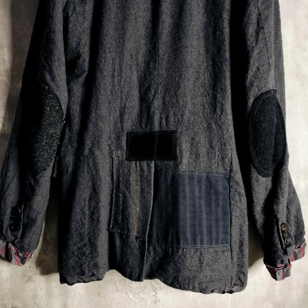 USED JUNYA WATANABE MAN FULLED PATCHWORK TAILORED… - image 10