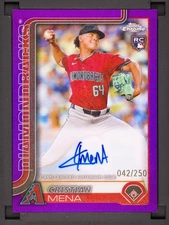 2025 Topps Chrome Cristian Mena Rookie Auto Purple /250 #RA-CME Diamondbacks RC