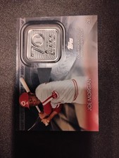 2021 Topps Joe Morgan (Reds) 70th Anniversary Logo Patch Card No. 70LP-JM