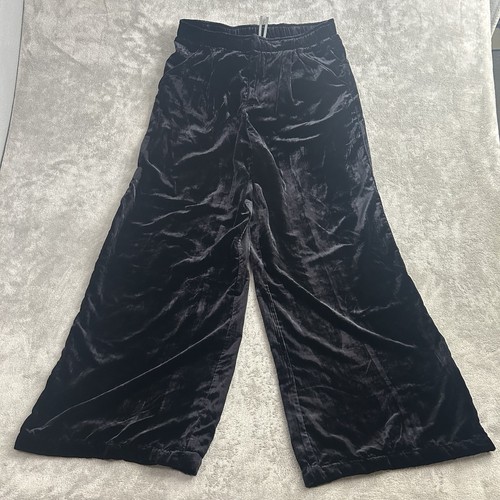 Anthropology Hose Damen Größe L schwarz Samt weites Bein Hose Athleisure