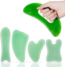 5 Pcs Gua Sha Facial Tools Set and 1 Pcs Body Gua Sha Massage Tool with Handle