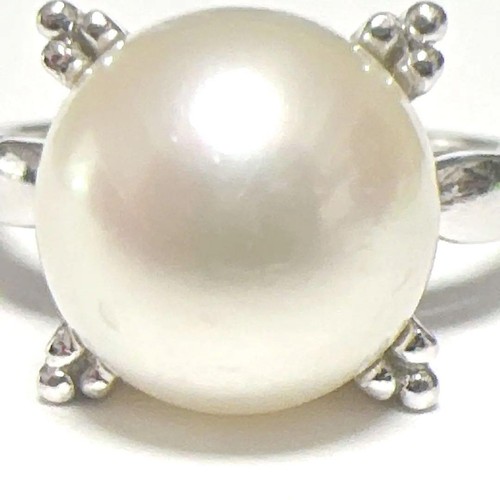 MIKIMOTO PT950 Pearl Ring 9mm Akoya Platinum US 4.5 JP 8.5 New from Japan - Picture 2 of 18