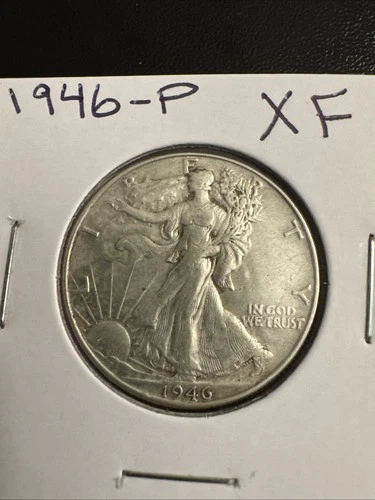 1946 P WALKING LIBERTY SILVER HALF DOLLAR - XF DETAILS