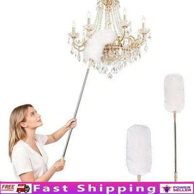 Ergonomic Extendable Duster W/ Lambswool Head Efficient Cleaning High Places New