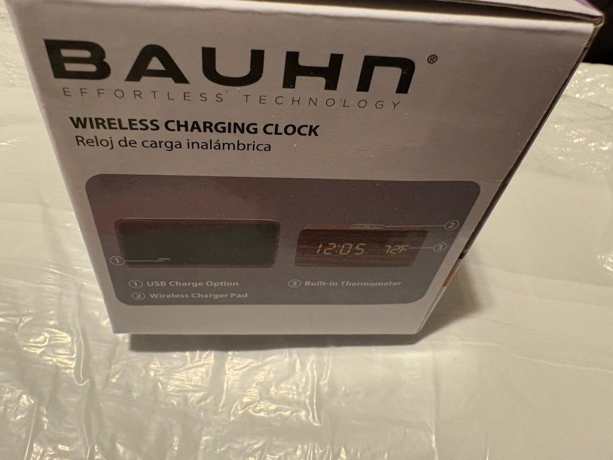 Bauhn Wireless Charging Clock W Temperature